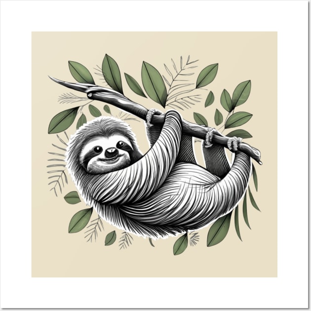 Sloth-lover Wall Art by Jhontee